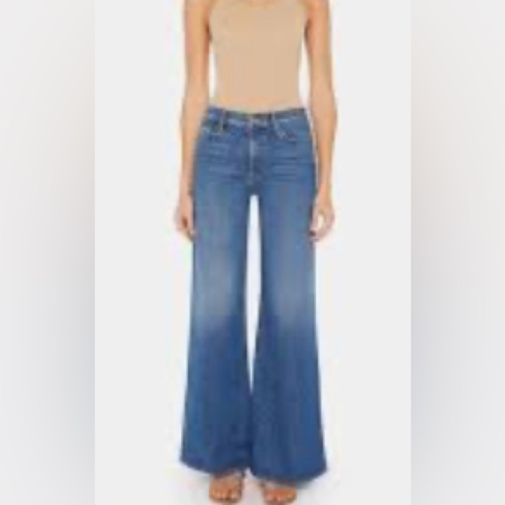 NEW MOTHER twister sneak jean in Local Charm high waisted wide leg NWT size 29
